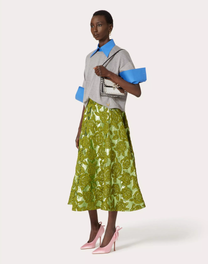 SMALL ROCKSTUD23 MIRROR-EFFECT CALFSKIN SHOULDER BAG